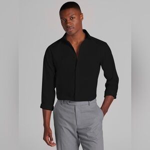 Van Heusen black long sleeve button-up shirt